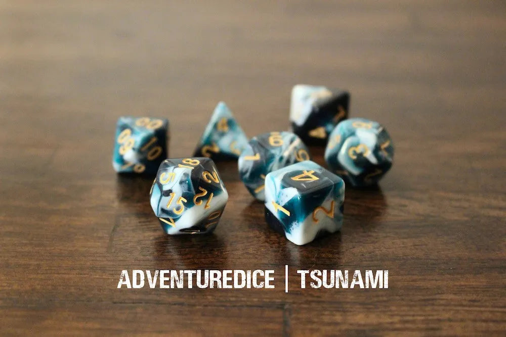 Adventure Dice Tsunami Dice Set Dice & Counters Adventure Dice | Red Claw Gaming