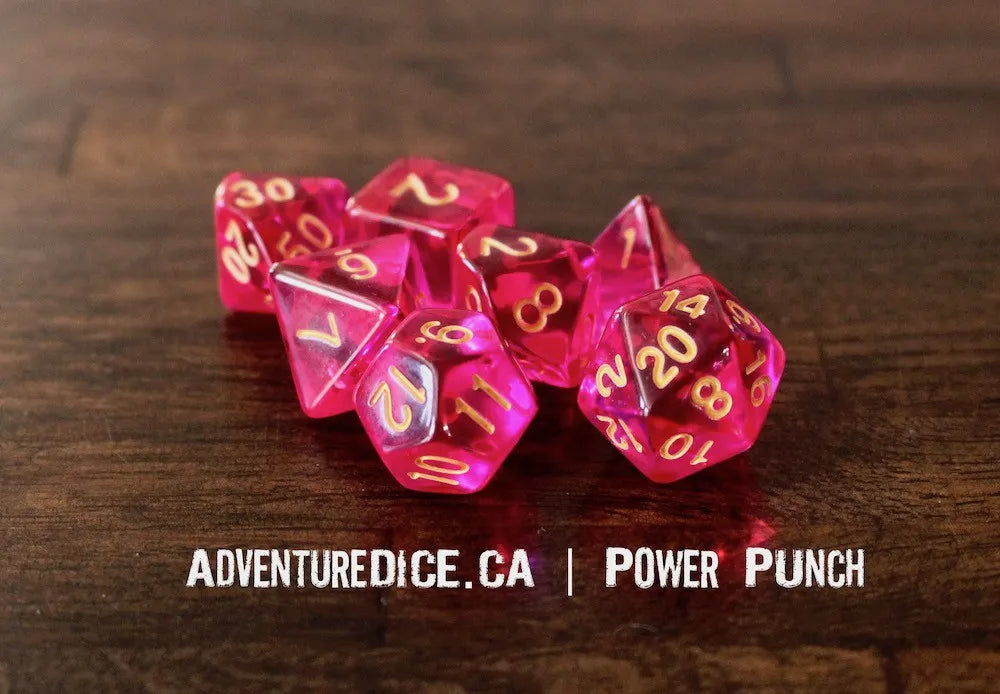 Adventure Dice Power Punch dice set Dice & Counters Adventure Dice | Red Claw Gaming
