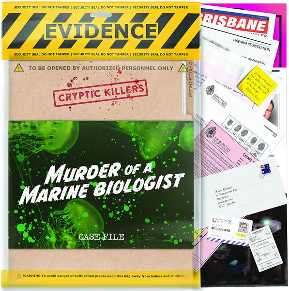 CRYPTIC KILLERS: MURDER OF A MARINE BIOLOGIS Board Game Cryptic Killers | Red Claw Gaming