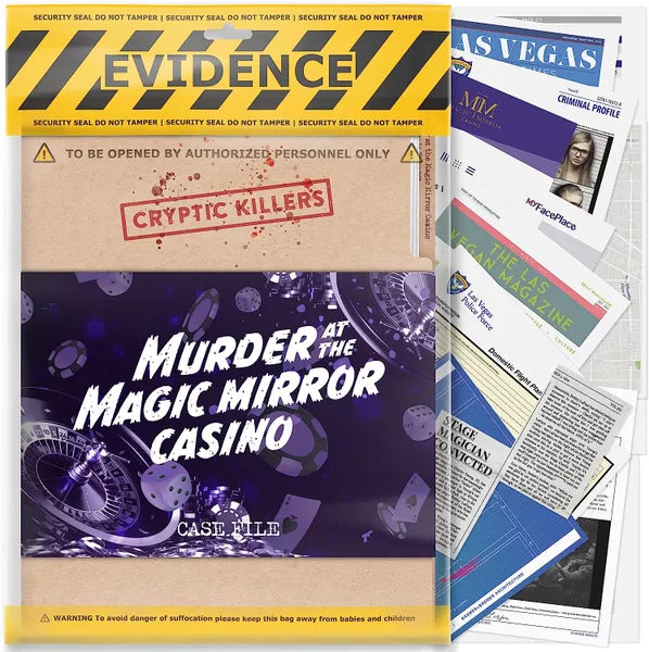 CRYPTIC KILLERS: Murder at The Magic Mirror Casino Board Game Cryptic Killers | Red Claw Gaming