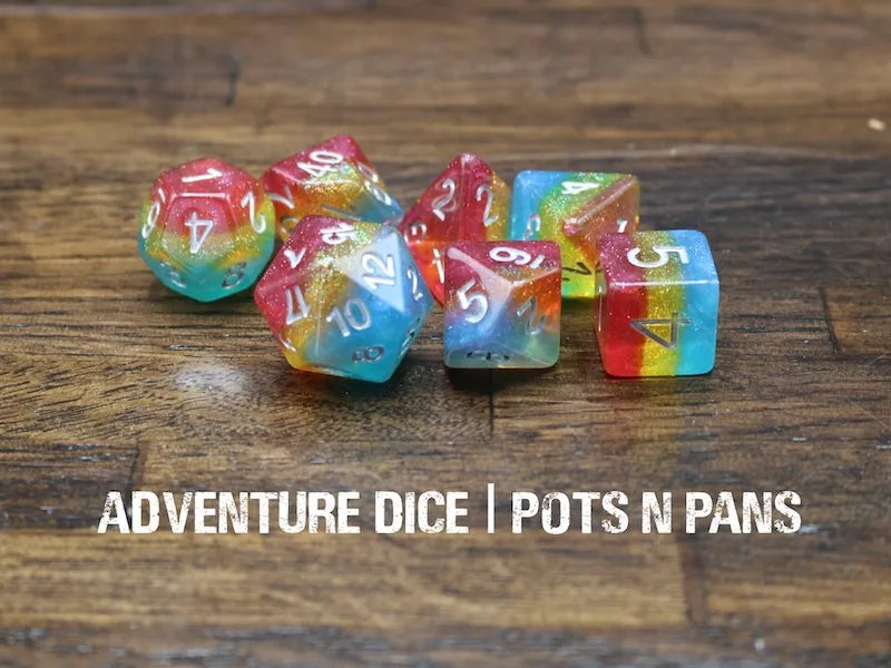 Adventure Dice Pots n Pans dice set Dice & Counters Adventure Dice | Red Claw Gaming