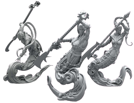 CONQUEST: SORCERER KINGS STEELHEART DJINN POLEARMS Miniatures Universal DIstribution    | Red Claw Gaming