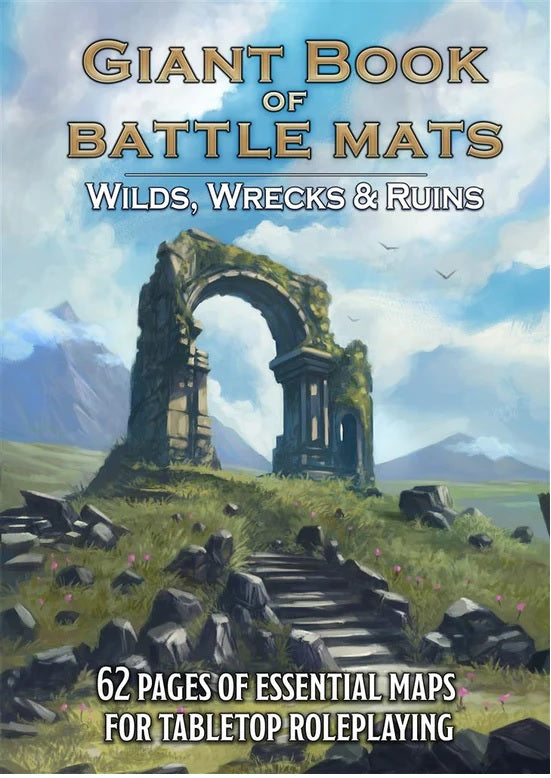 GIANT BOOK OF BATTLE MATS WILDS WRECKS & RUINS Role Playing Universal DIstribution    | Red Claw Gaming