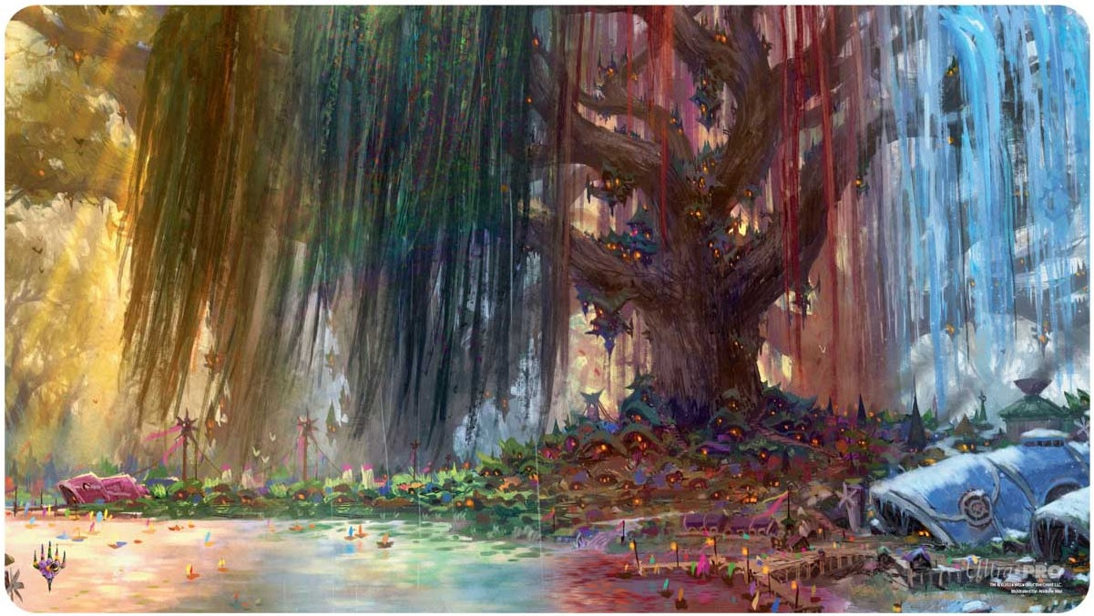 Bloomburrow Season Lands: Three Tree City (Four Seasons) AR Enhanced Standard Gaming Playmat Multi for Magic: The Gathering Playmats Ultra Pro    | Red Claw Gaming