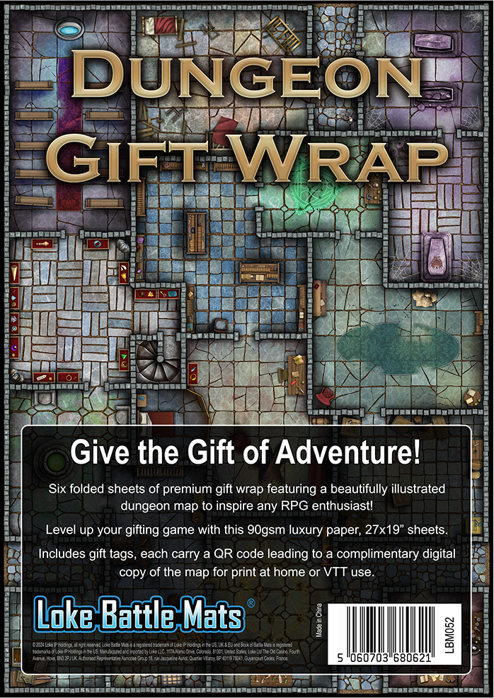 DUNGEON GIFT WRAP Gift Wrap Universal Distribution    | Red Claw Gaming