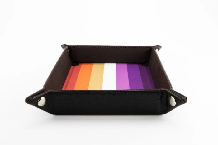 FOLD UP DICE VELVET TRAY PRIDE TRANSGENDER Dice Tray FanRoll Dice | Red Claw Gaming
