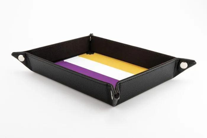 FOLD UP DICE VELVET TRAY PRIDE NONBINARY Dice Tray FanRoll Dice    | Red Claw Gaming