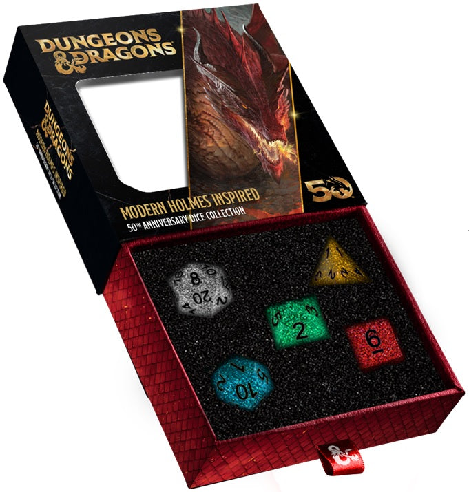 D&D 50TH ANNIVERSARY DICE COMMEMORATIVE SET Dice FanRoll Dice    | Red Claw Gaming