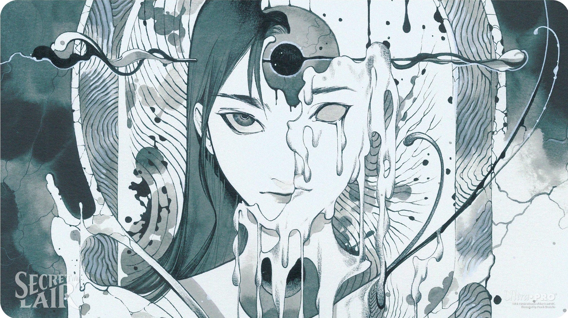 Secret Lair 2024: Peach Momoko - Deep Thoughts Deep Feelings: Aetherize Playmat for Magic: The Gathering Playmats Ultra Pro    | Red Claw Gaming