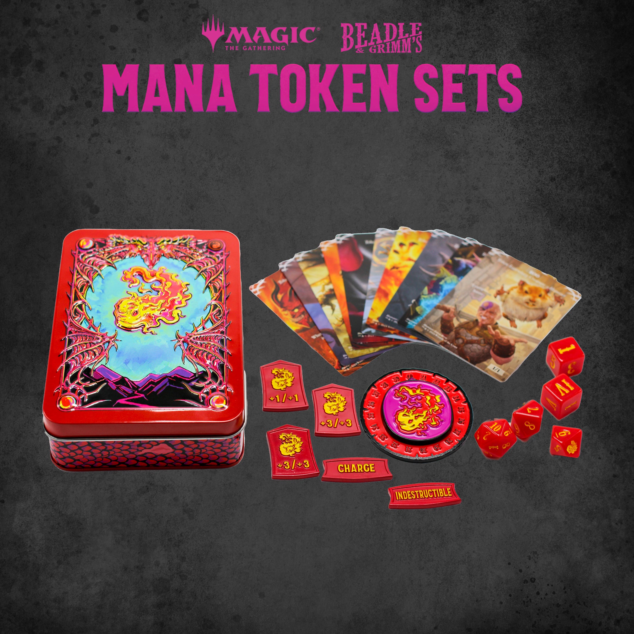 BEADLE & GRIMM'S MTG MANA TOKEN SET RED Beadle & Grimm's | Red Claw Gaming