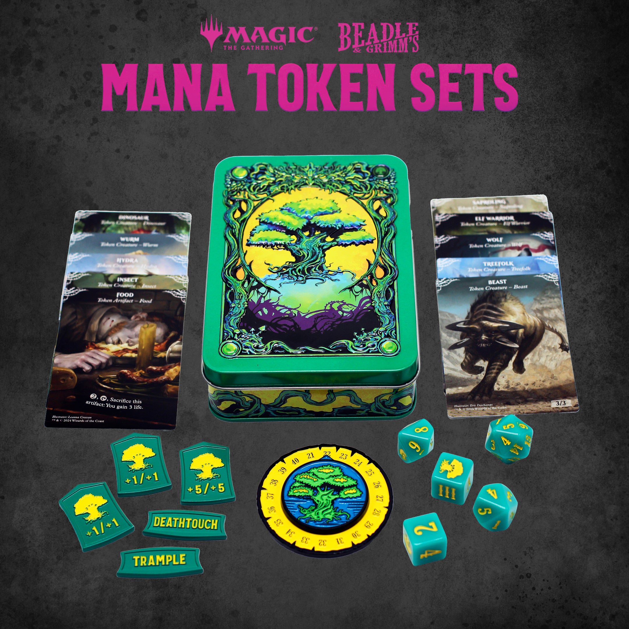 BEADLE & GRIMM'S MTG MANA TOKEN SET GREEN TCG Beadle & Grimm's | Red Claw Gaming