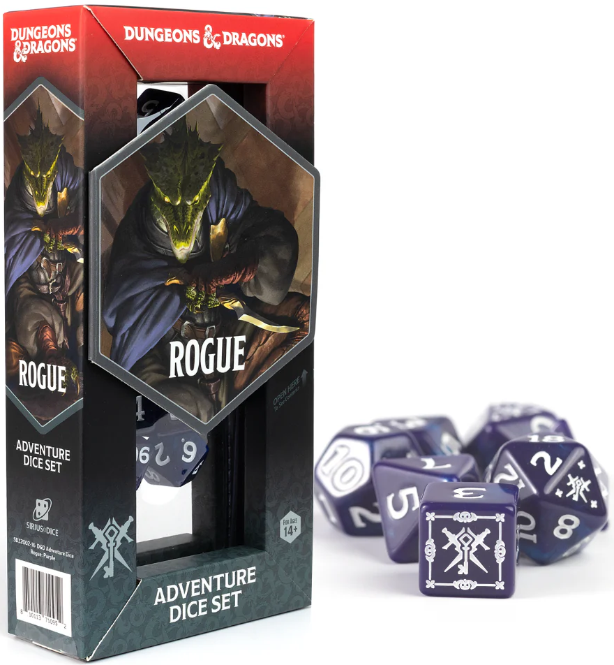 D&D ADVENTURE DICE ROGUE: PURPLE Dice Cup Sirius Dice | Red Claw Gaming