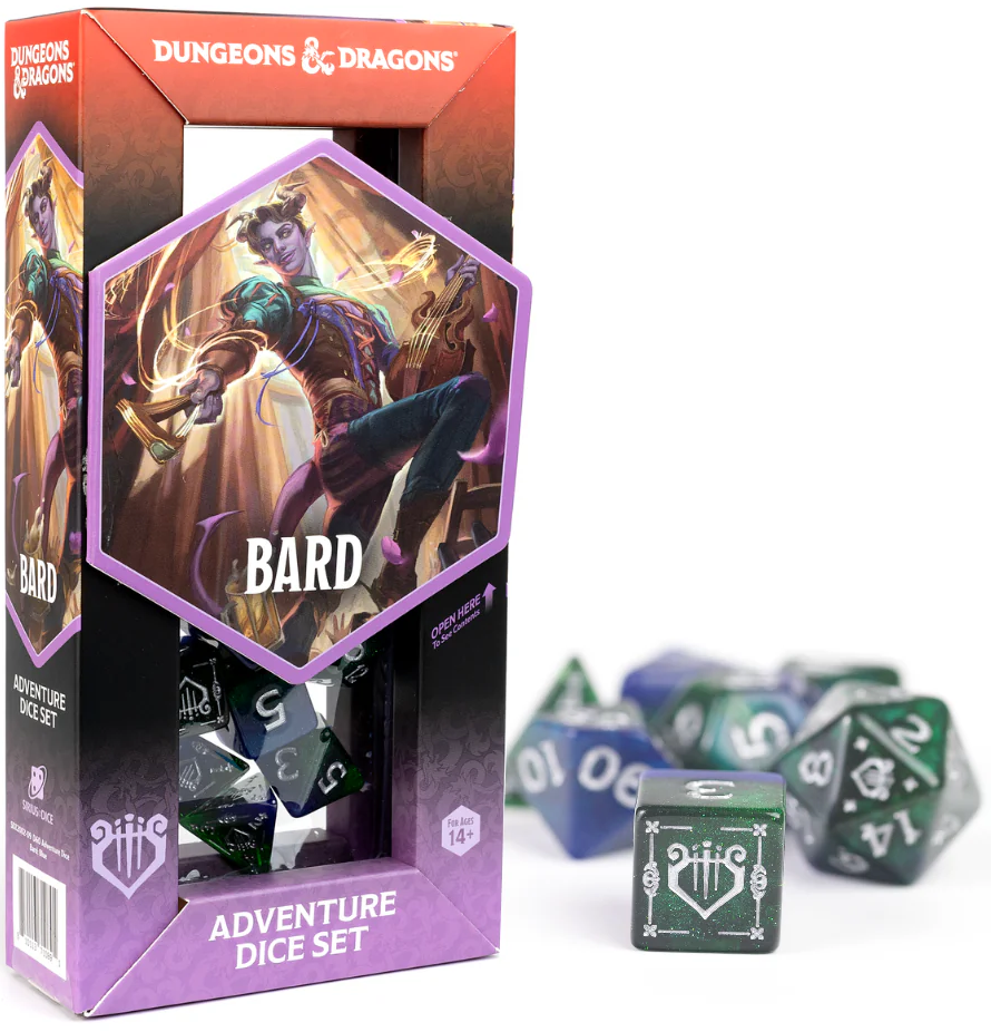 D&D ADVENTURE DICE BARD: BLUE Dice Cup Sirius Dice | Red Claw Gaming