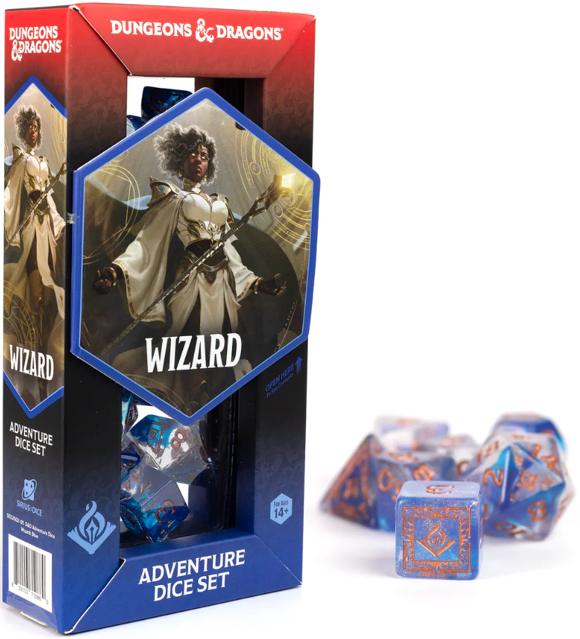 D&D ADVENTURE DICE WIZARD: BLUE Dice Cup Sirius Dice | Red Claw Gaming