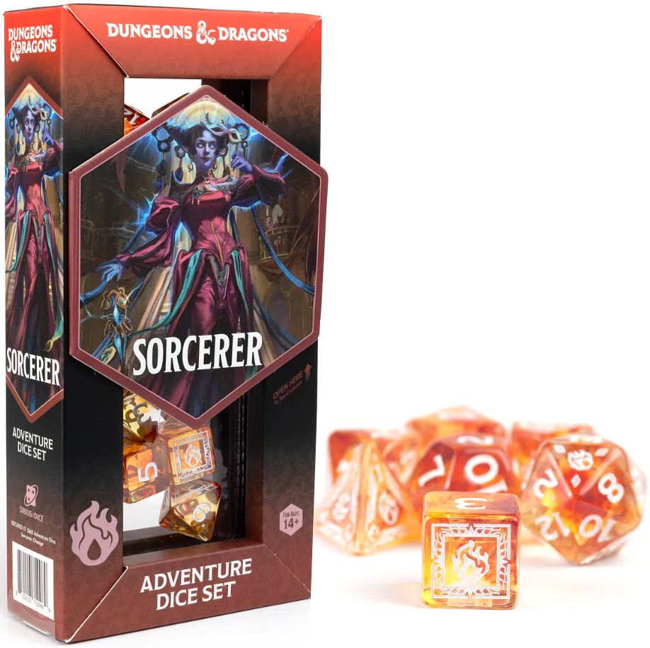 D&D ADVENTURE DICE SORCERER: ORANGE Dice Cup Sirius Dice | Red Claw Gaming