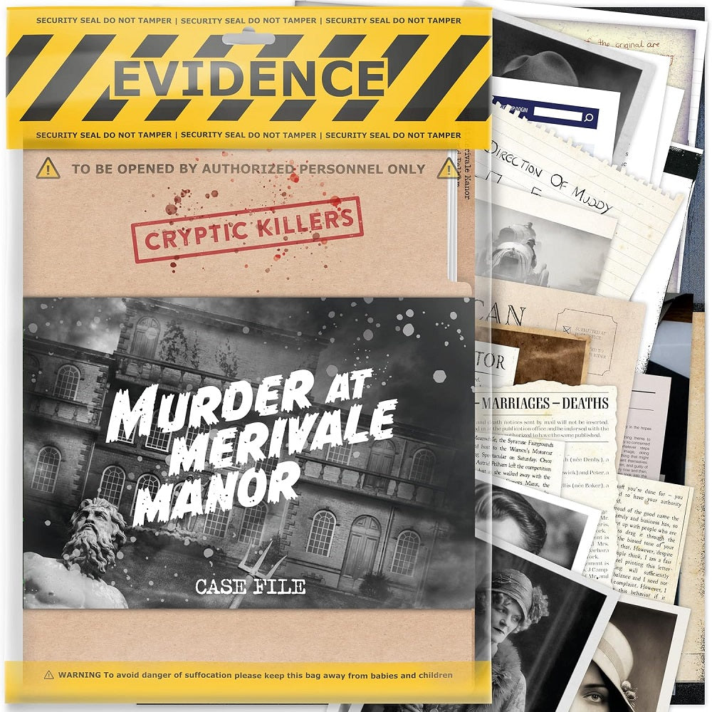 CRYPTIC KILLERS: MURDER AT MERIVALE MANOR Board Game Cryptic Killers | Red Claw Gaming