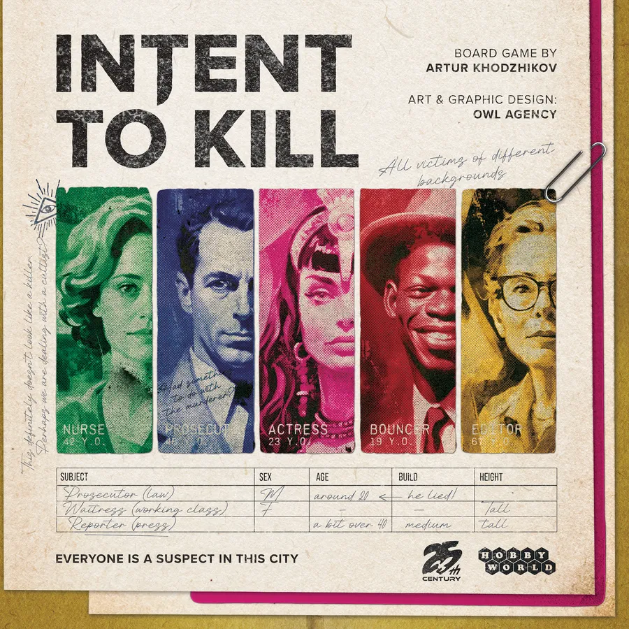 INTENT TO KILL Board Game hobby world | Red Claw Gaming
