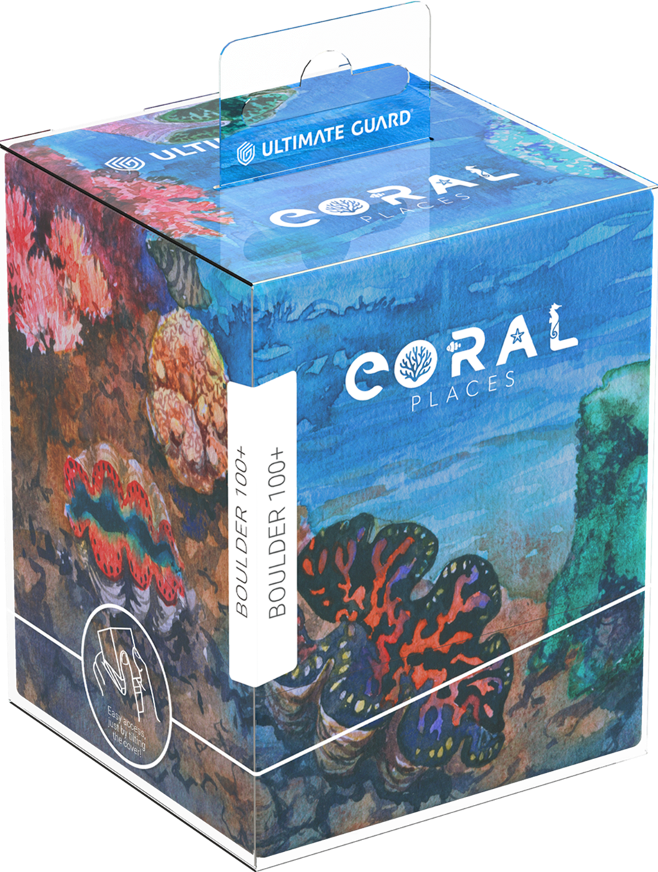 UG DECK CASE BOULDER 100+ CORAL PLACES - SEABLUE HUSH Deck Box Ultimate Guard | Red Claw Gaming