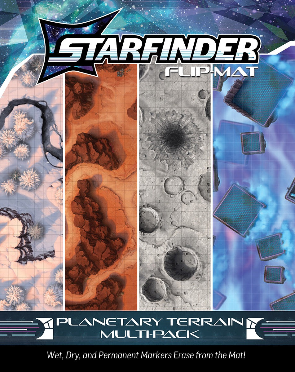 STARFINDER FLIP-MAT PLANETARY TERRAIN MULTI-PACK Starfinder Paizo | Red Claw Gaming