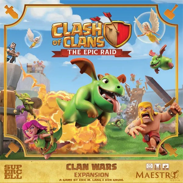 Clash of Clans The Epic Raid Expansion Board Game Maestry Media | Red Claw Gaming