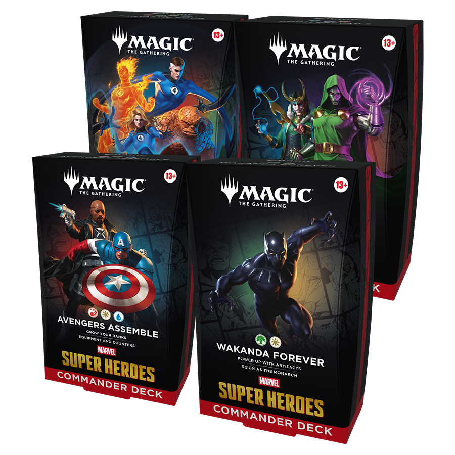 Magic: The Gathering: MARVEL SUPER HEROES COMMANDER SET OF 4 | Red Claw Gaming
