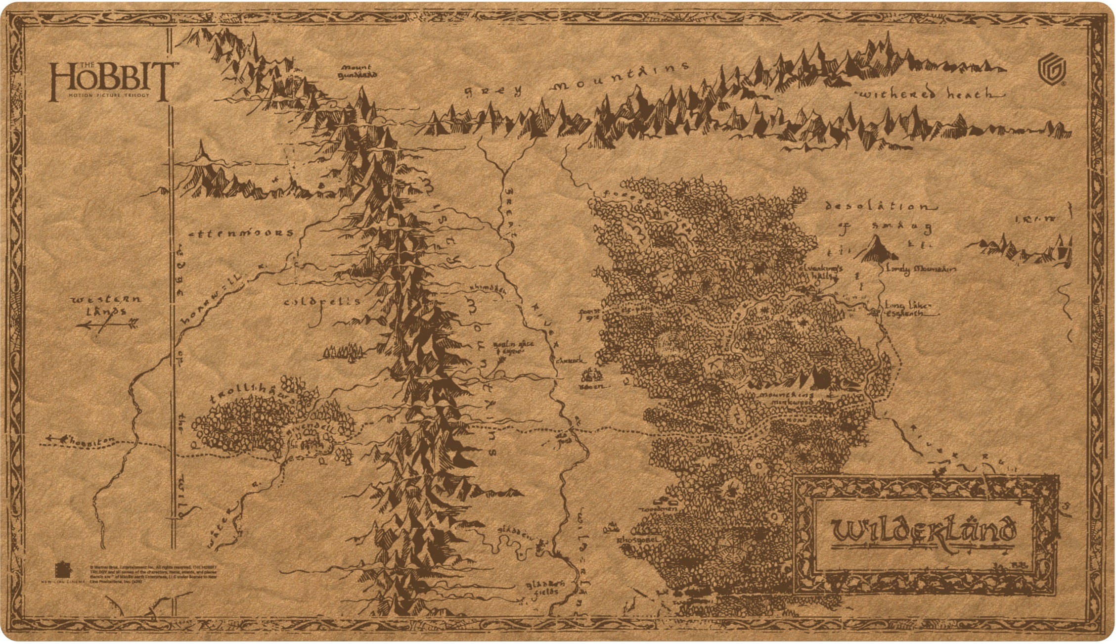 ULTIMATE GUARD PLAYMAT SOPHOSKIN THE HOBBIT MAP - WILDERLAND | Red Claw Gaming
