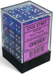 NEBULA 36D6 AURA/WHITE LUMINARY 12MM Dice Chessex | Red Claw Gaming