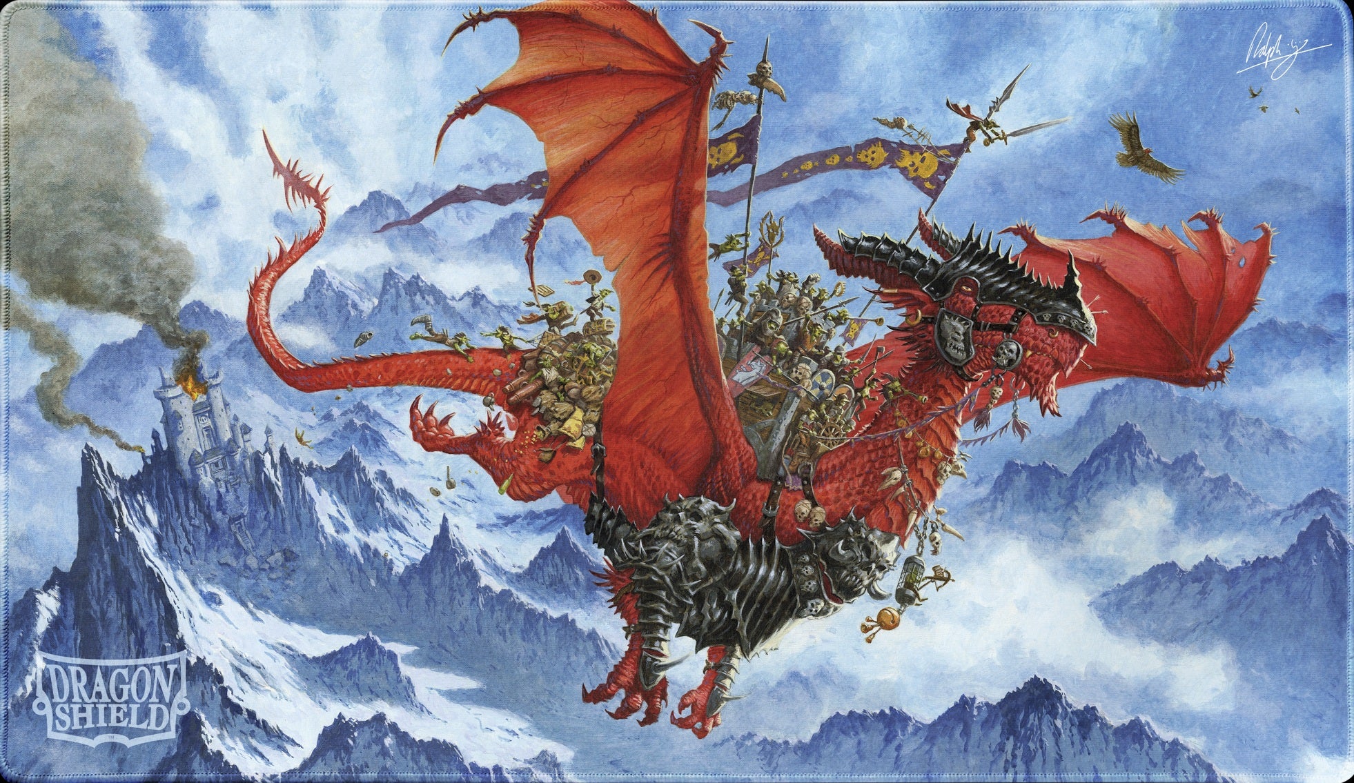 DRAGON SHIELD PLAYMAT WITH TUBE THE RAID | Red Claw Gaming