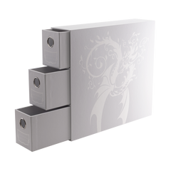 DRAGON SHIELD FORTRESS CARD DRAWERS VERTICAL 3 ROW WHITE | Red Claw Gaming