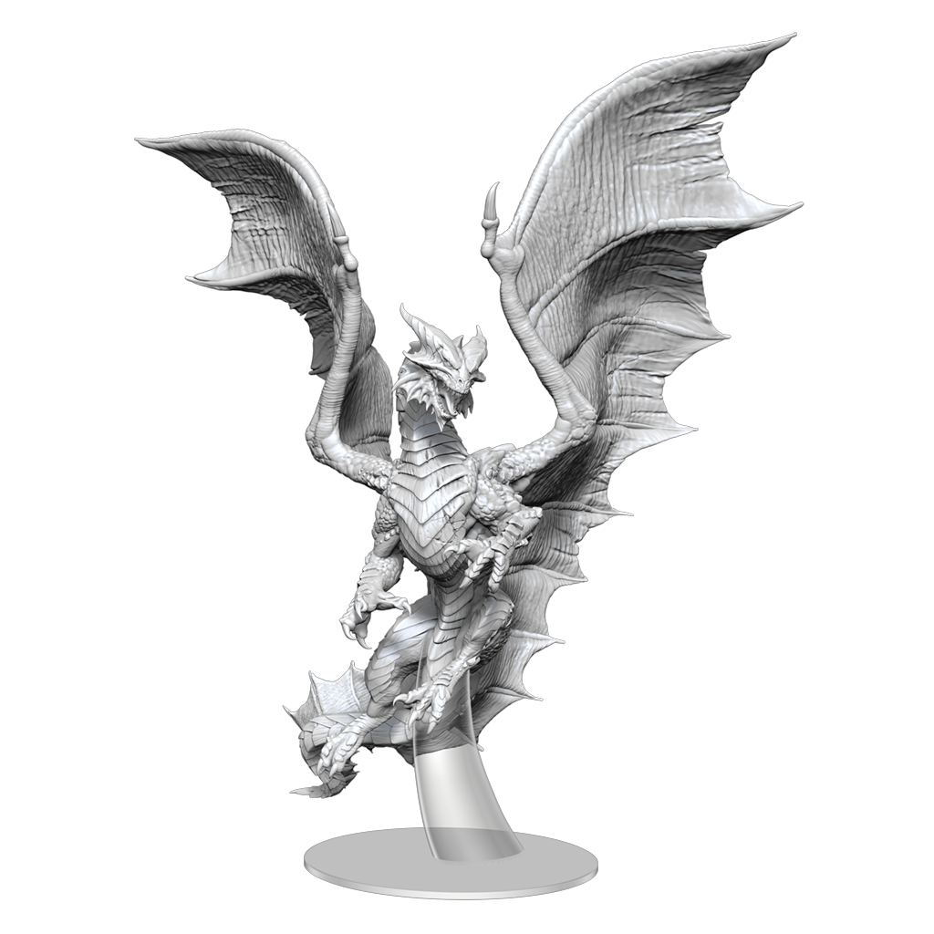 D&D UNPAINTED MINIS ADULT COPPER DRAGON Minatures Wizkids Games    | Red Claw Gaming