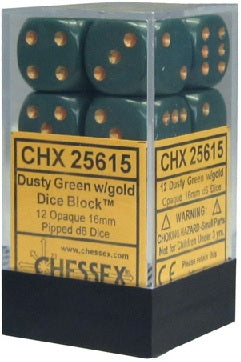 OPAQUE 12D6 DUSTY GREEN/COPPER 16MM | Red Claw Gaming