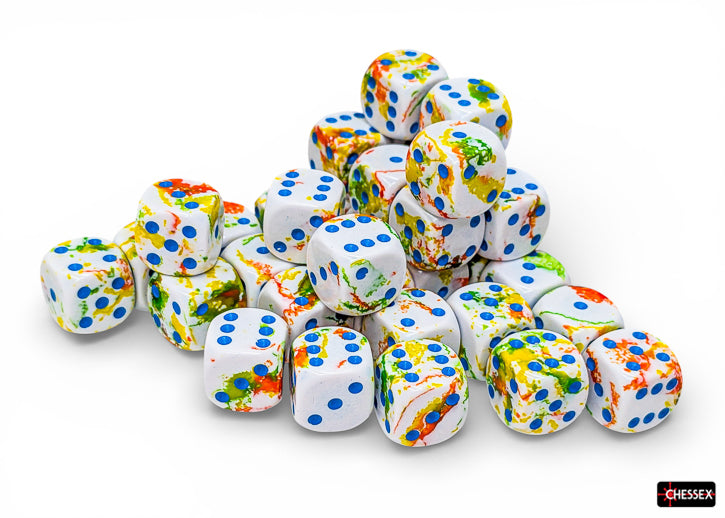 BRUSH 36D6 BREEZY/BLUE 12MM Dice Chessex | Red Claw Gaming