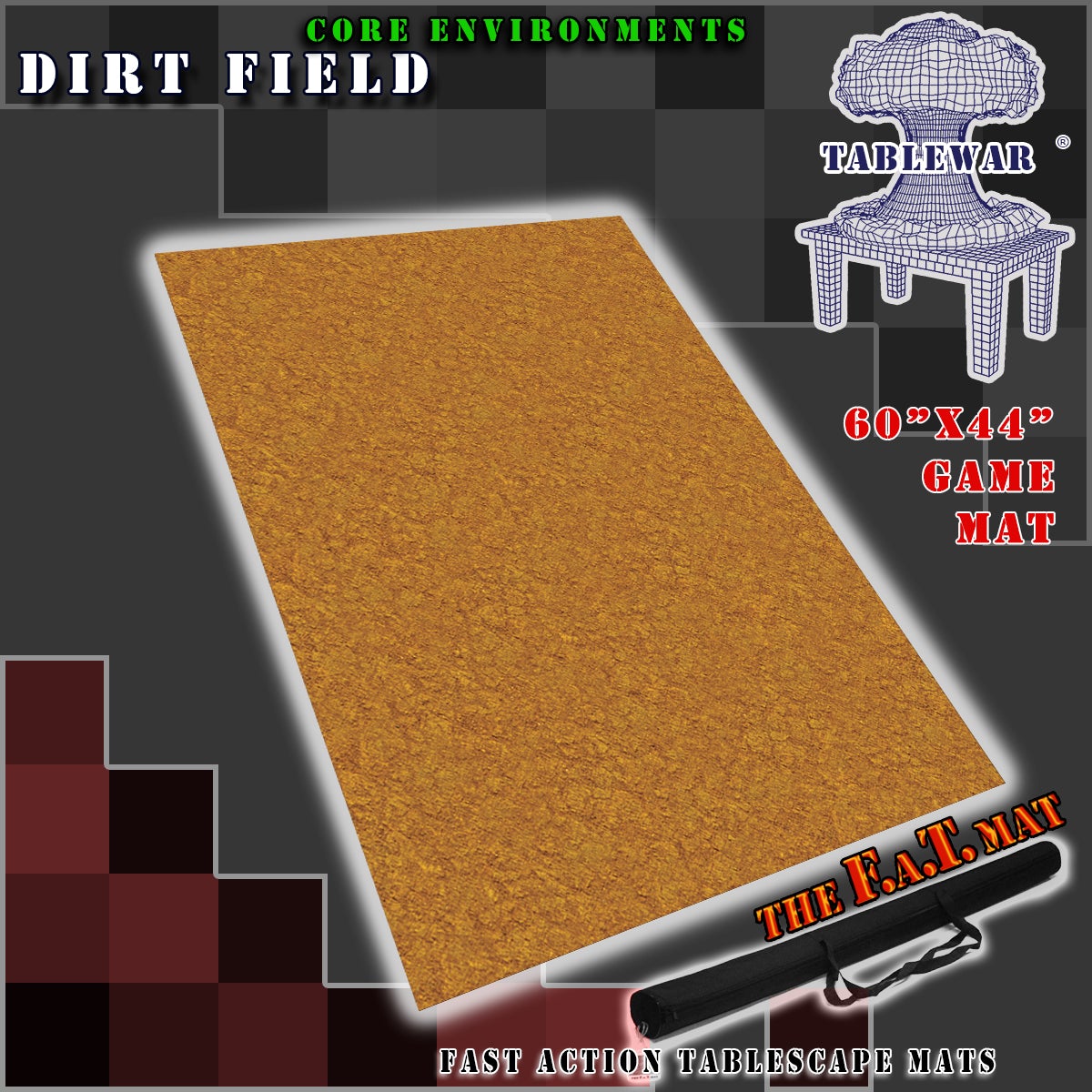 F.A.T. Mats Dirt Field 60'x44' Gaming Mat F.A.T. Mats    | Red Claw Gaming
