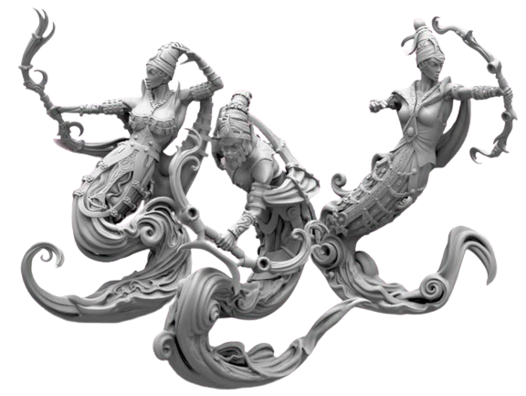 CONQUEST: SORCERER KINGS WINDBORN DJINN BOWS Miniatures Universal DIstribution    | Red Claw Gaming