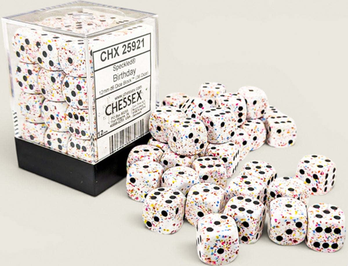 SPECKLED 36D6 BIRTHDAY 12MM | Red Claw Gaming