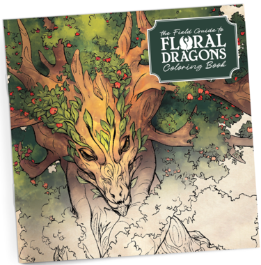 THE FIELD GUIDE TO FLORAL DRAGONS COLOURING BOOK | Red Claw Gaming