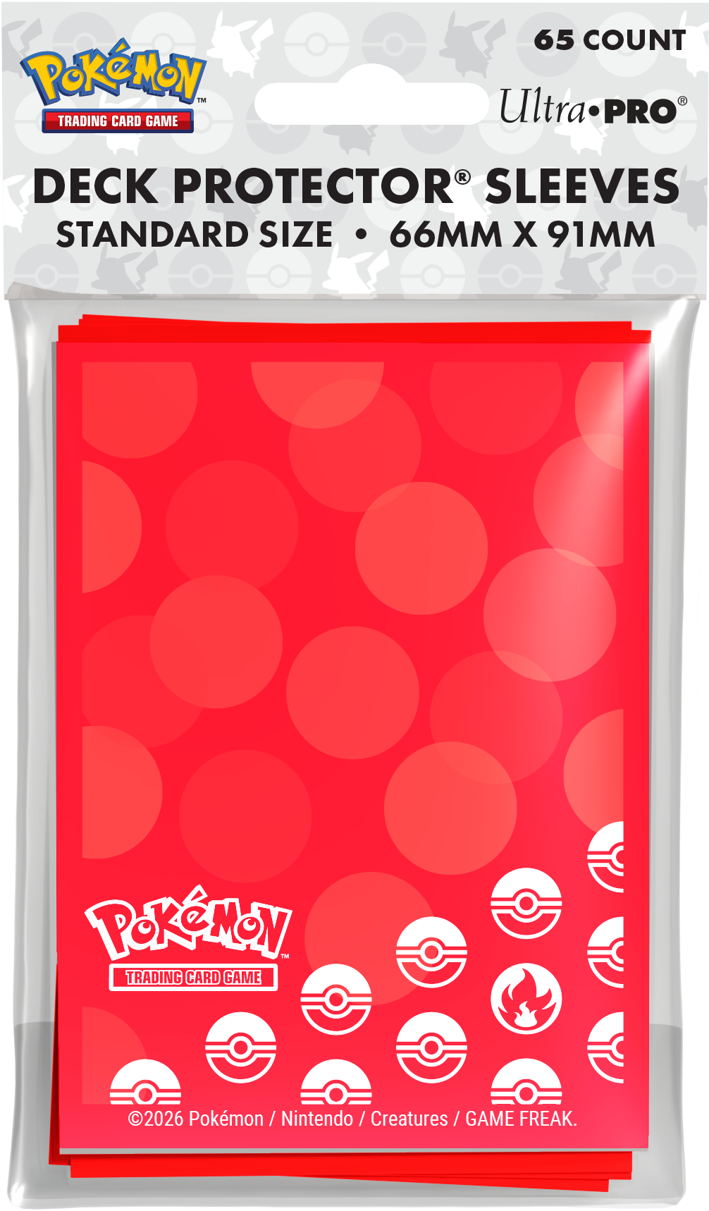 UP D-PRO POKEMON ENERGY FIRE TYPE 65CT Card Sleeves Ultra Pro | Red Claw Gaming
