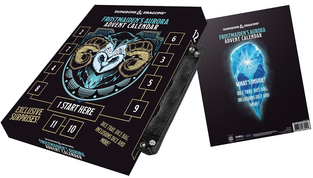 D&D FROSTMAIDEN'S AURORA HOLIDAY ADVENT CALENDAR 2025 Dice FanRoll Dice | Red Claw Gaming