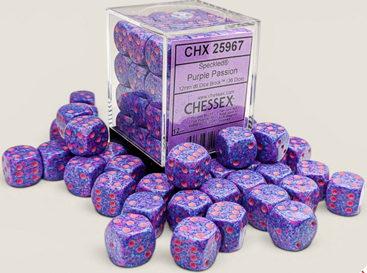 SPECKLED 36D6 PURPLE PASSION 12MM | Red Claw Gaming