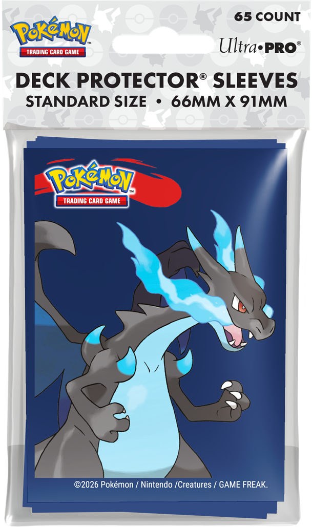 UP D-PRO POKEMON MEGA CHARIZARD X SLEEVES 65CT | Red Claw Gaming