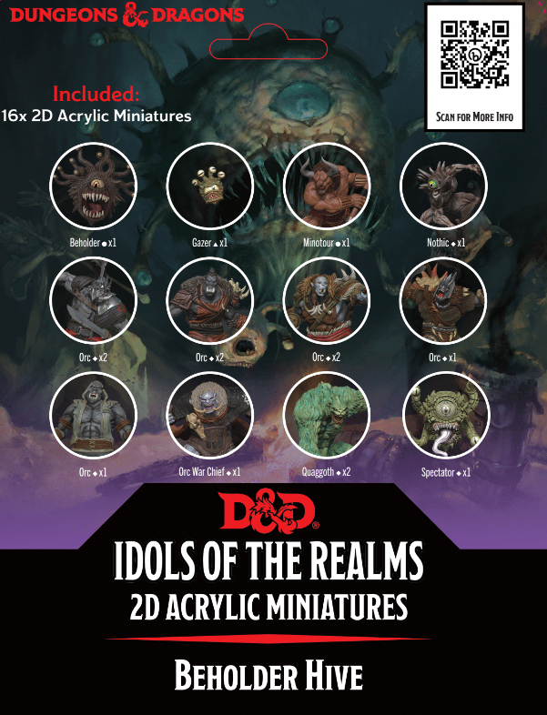 D&D IDOLS 2D MINIS BEHOLDER HIVE 2D Miniatures Red Claw Gaming    | Red Claw Gaming