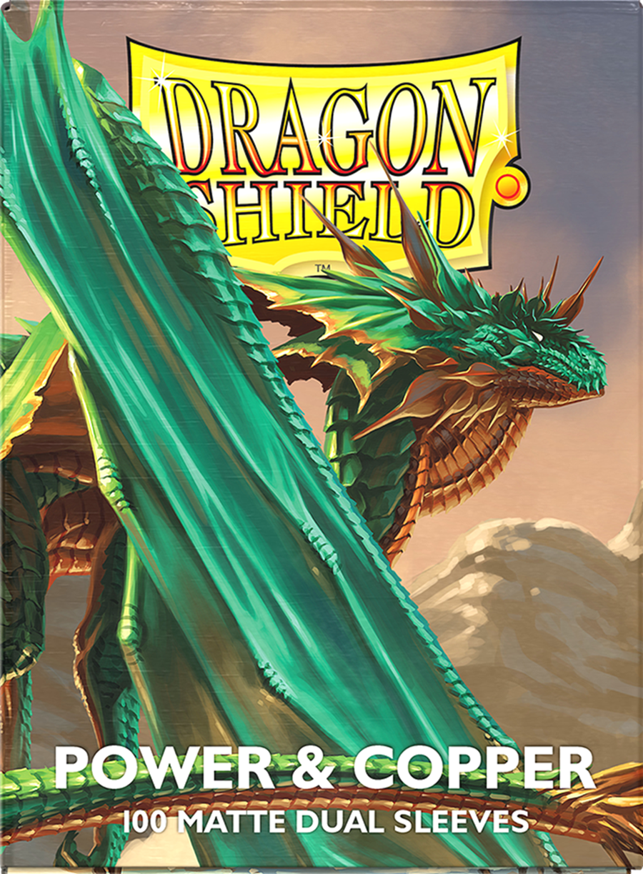 DRAGON SHIELD SLEEVES DUAL MATTE Power and Copper 100CT | Red Claw Gaming