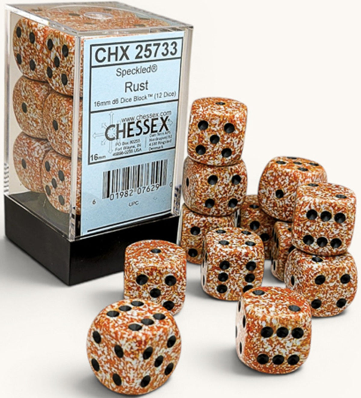 SPECKLED 12D6 RUST 16MM | Red Claw Gaming