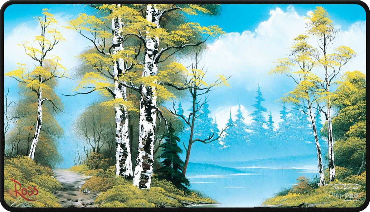 UP PLAYMAT BOB ROSS LAKESIDE PATH BLACK STITCH Playmats Ultra Pro | Red Claw Gaming