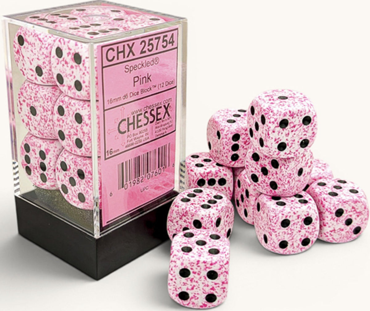 SPECKLED 12D6 PINK 16MM | Red Claw Gaming