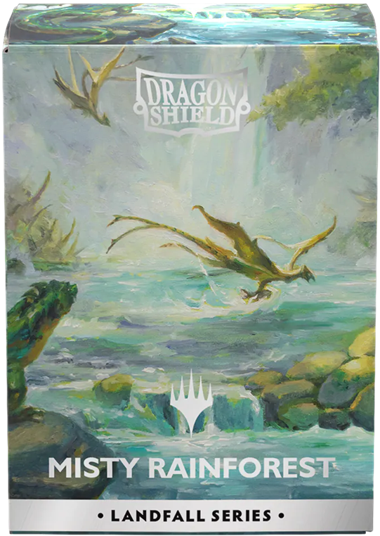 DRAGON SHIELD MAGIC THE GATHERING LANDFALL SERIES MISTY RAINFOREST Dragon Shield Dragon Shield | Red Claw Gaming