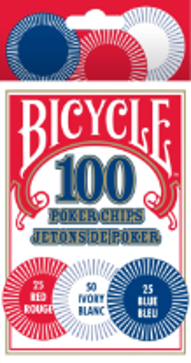 BICYCLE - PLASTIC POKER CHIPS 100 PACK Board Game Universal DIstribution    | Red Claw Gaming