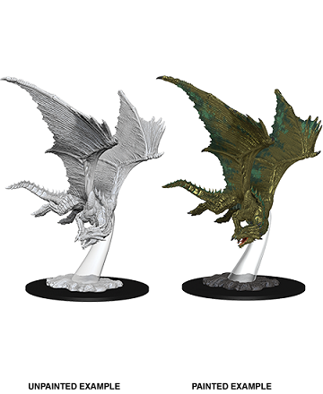D&D Nolzur's Marvelous Miniatures: Young Bronze Dragon Minatures Wizkids Games | Red Claw Gaming