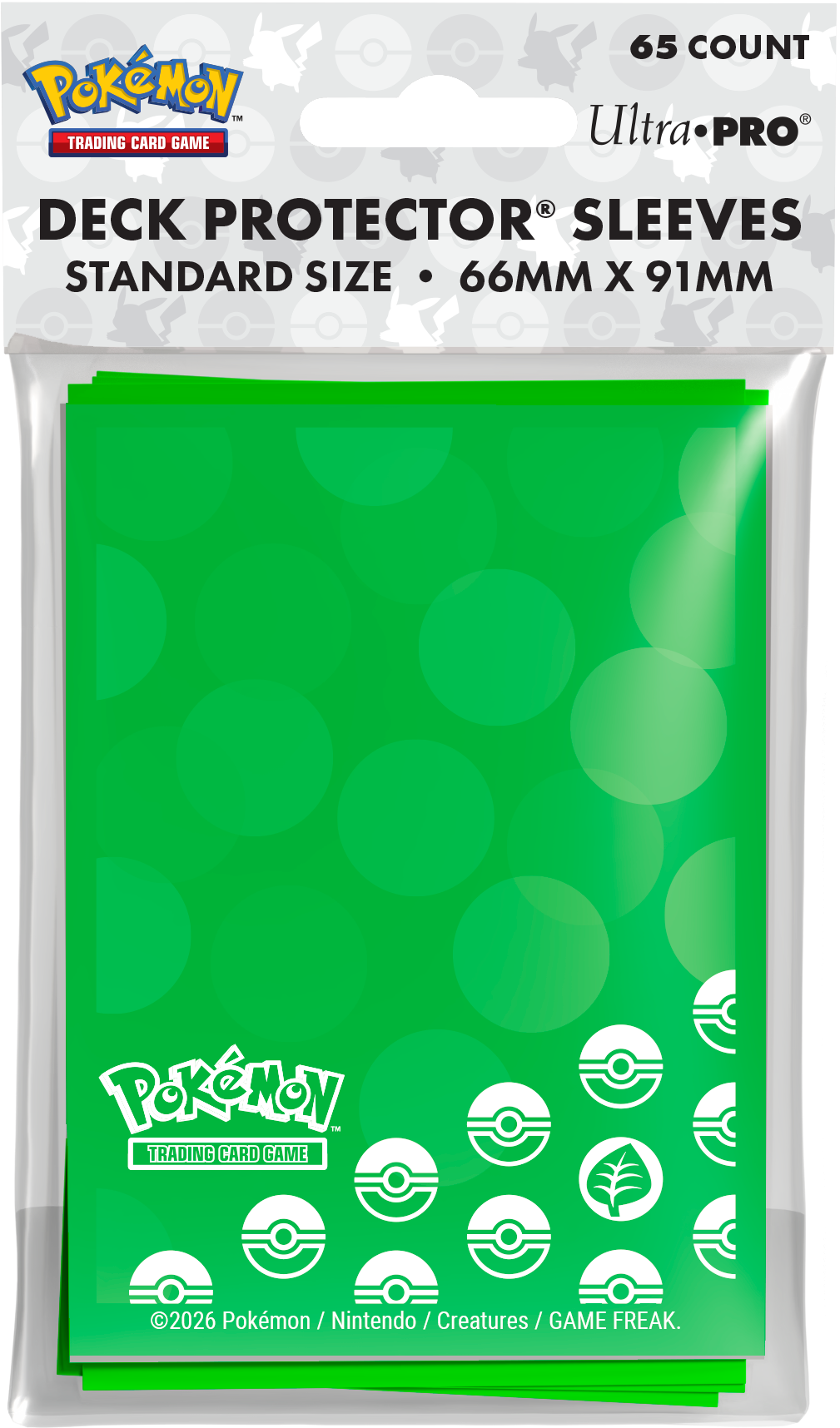 UP D-PRO POKEMON ENERGY GRASS TYPE 65CT Card Sleeves Ultra Pro | Red Claw Gaming