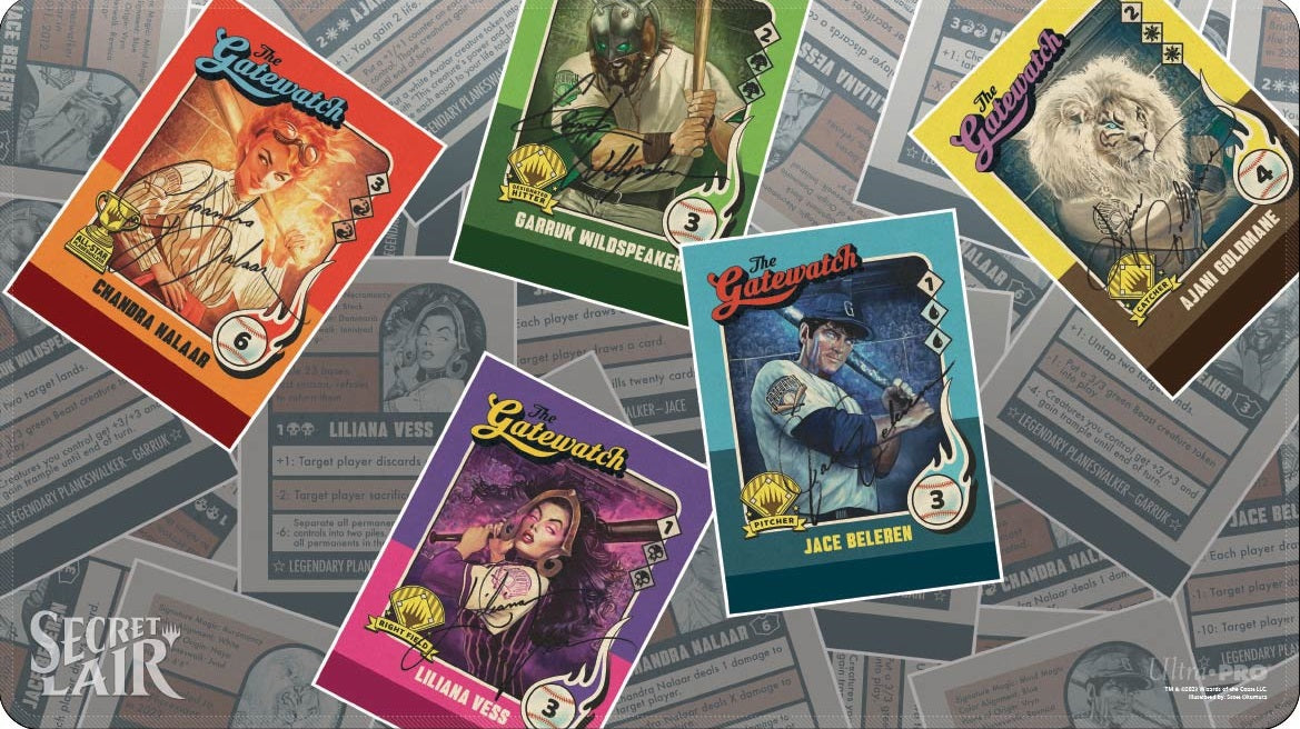 PLAYMAT MTG SECRET LAIR 2023 BASEBALL STITCHED Playmat Ultra Pro    | Red Claw Gaming